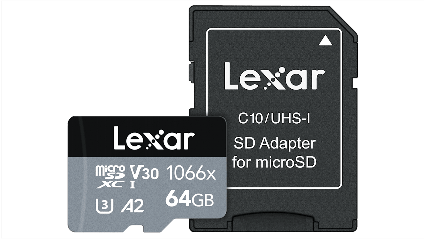 Lexar 64 GB MicroSDXC Micro SD Card, Class 10