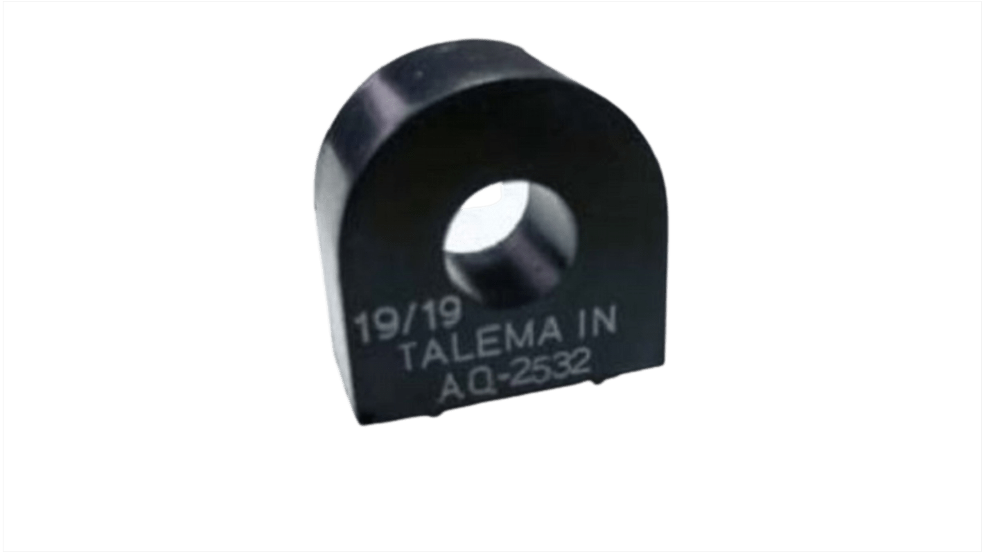 Nuvotem Talema AQ Series Through Hole Mounted Current Transformer, 32A Input, 2500:1A, 9.5mm Bore, 600 V