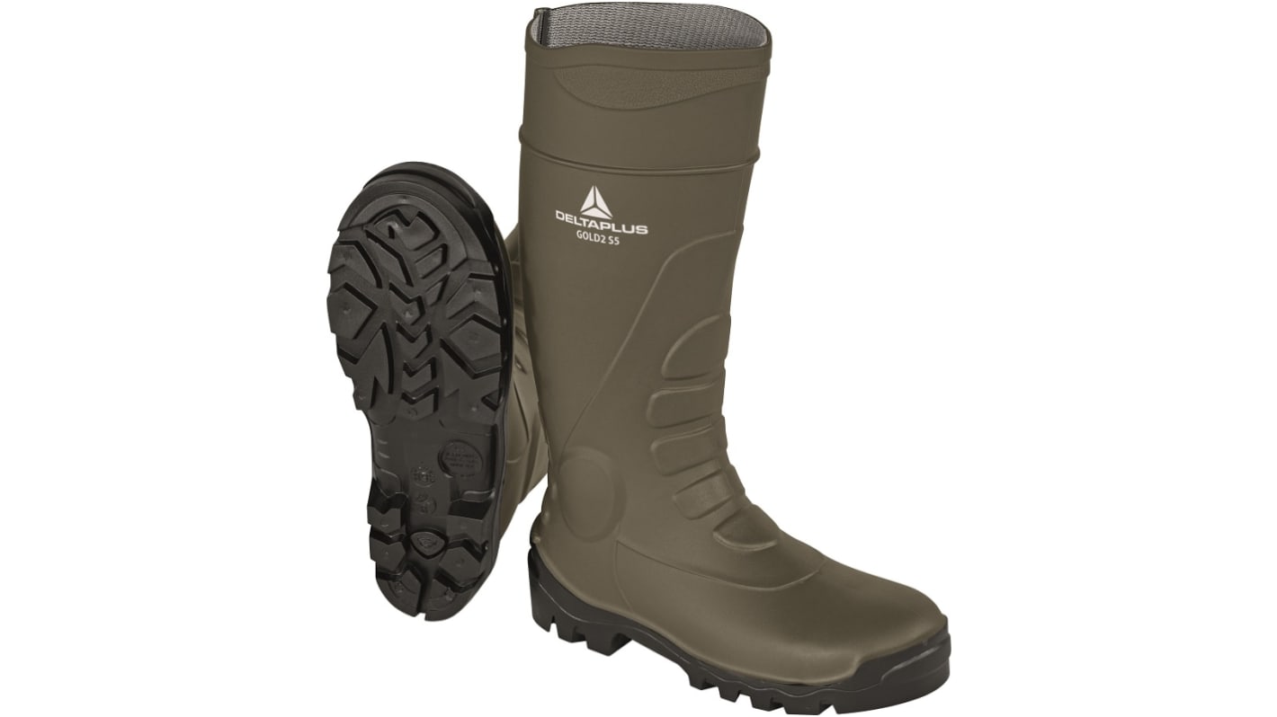Delta Plus GOLD2 S5 SRC Brown Steel Toe Capped Men's Safety Boots, UK 6.5, EU 40