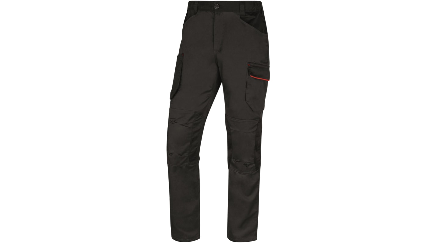 Delta Plus MACH 2 Black, Grey Twill 63% polyester 34% cotton 3% elastane 260 g/m². Work Trousers 26/29in, S Waist