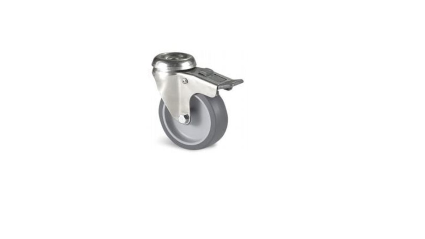 Guitel Hervieu Braked Swivel Castor Wheel, 80kg Capacity, 100mm Wheel