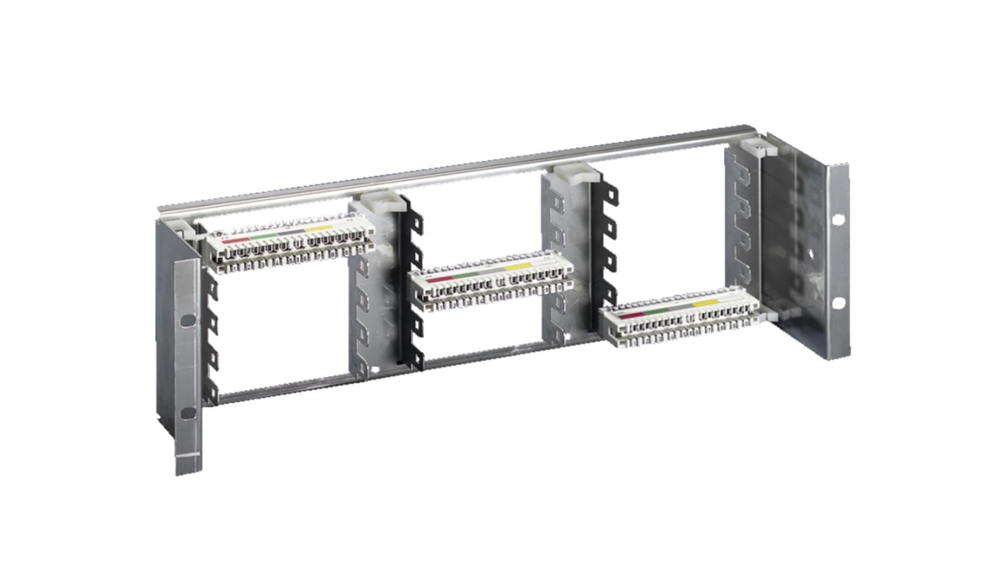 Unidad de montaje Rittal de Acero Inoxidable, para usar con Tiras de LSA, 3 unidades