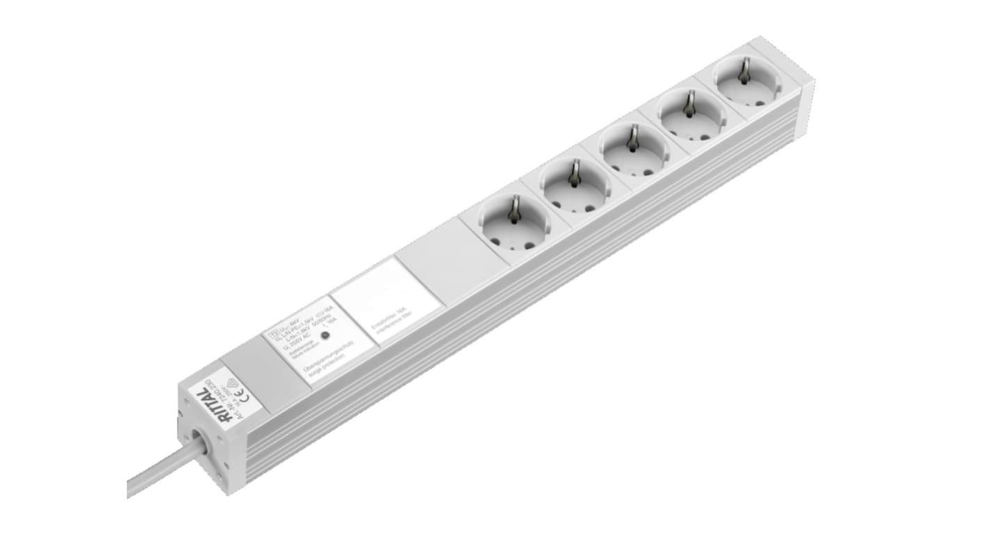 Unidad de distribución de potencia Rittal 7240230, 16A, 250 V Tipo F - Schuko alemán