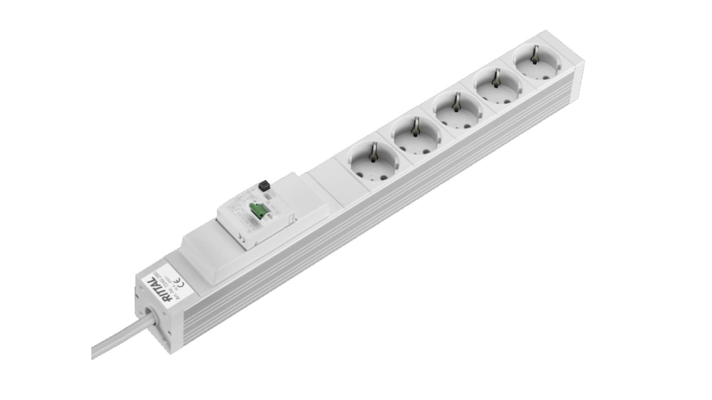 Unidad de distribución de potencia Rittal 7240280, 16A, 250 V Tipo F - Schuko alemán