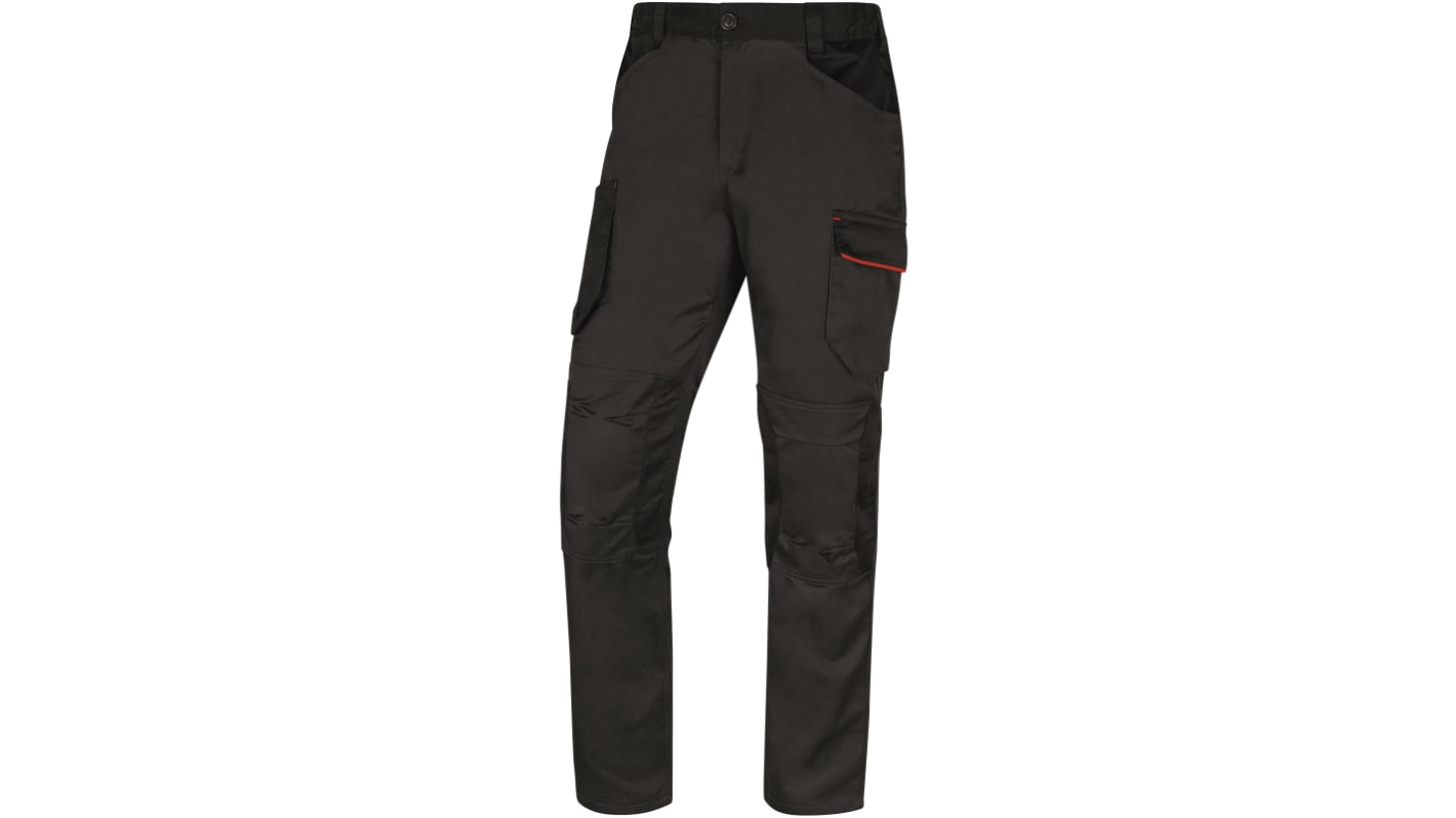 Delta Plus MACH 2 Black, Grey Twill 63% polyester 34% cotton 3% elastane 260 g/m². Work Trousers 29/32in, M Waist