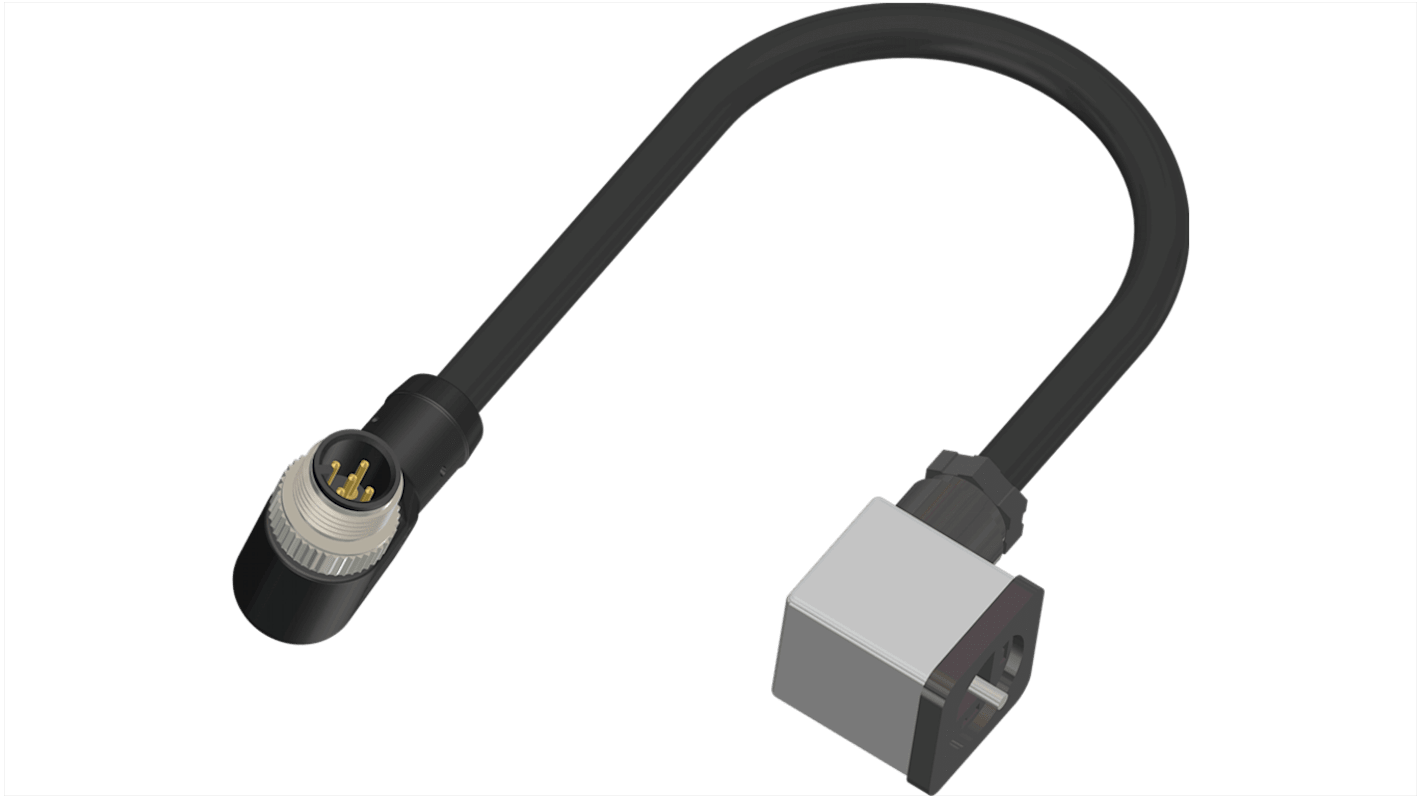 RS PRO konfektioniertes Sensorkabel 3-adrig, Stecker gerade / DIN 43650 Form A, Länge 500mm