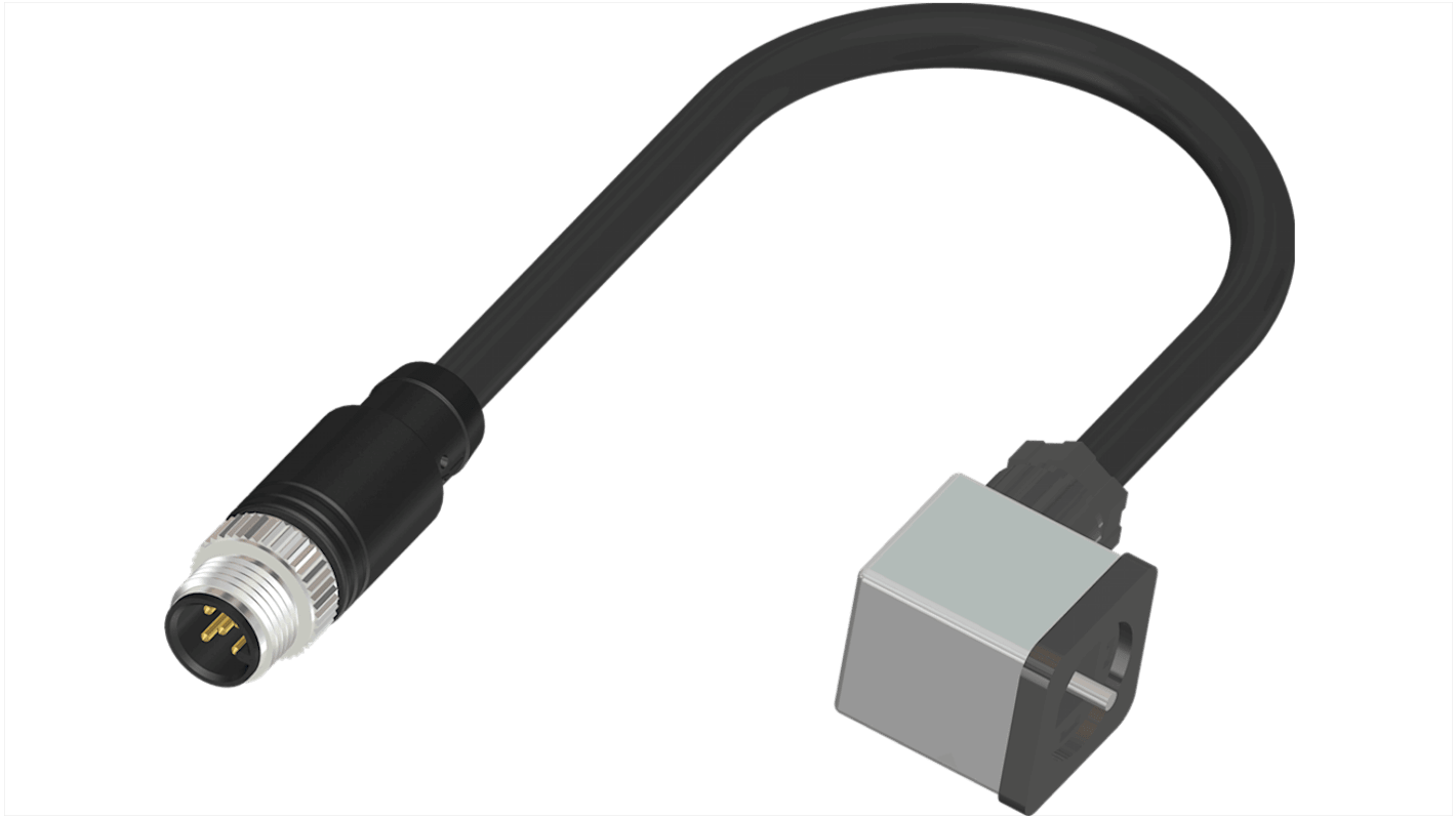 RS PRO konfektioniertes Sensorkabel 3-adrig, Stecker gerade / DIN 43650 Form A, Länge 500mm