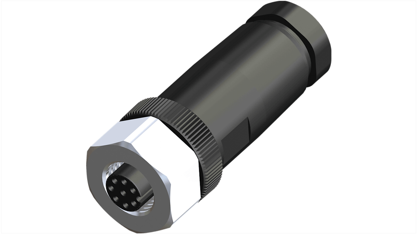 RS PRO Circular Connector, 8 Contacts, Screw, M12 Connector, Socket, Female, IP67