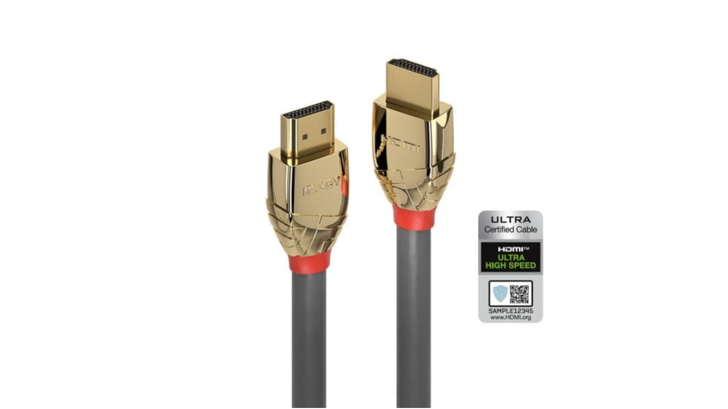 Lindy Electronics 10240 x 4320 HDMI 2.1 Male HDMI to Male HDMI Cable, 1m