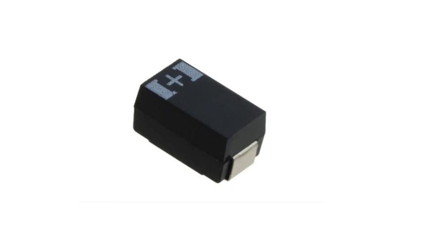 Condensador de tántalo Panasonic 10TPC68ME, 68μF, ±20%, 10V dc, Montaje en Superficie, Encapsulado D2 Condensadores de