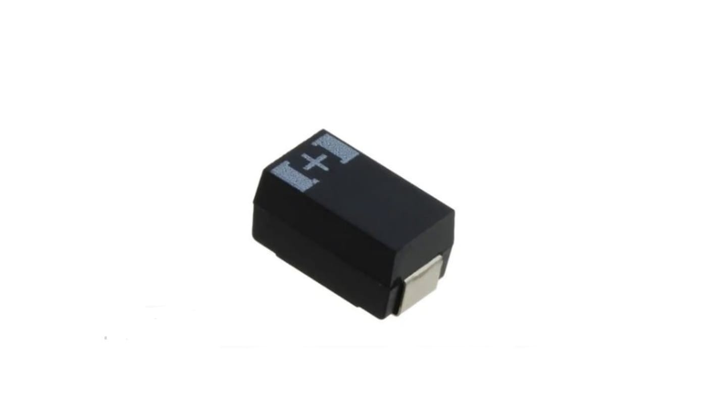 Condensador de tántalo Panasonic 6TPB220MTL, 220μF, ±20%, 6.3V dc, Montaje en Superficie, Encapsulado D4 Condensadores