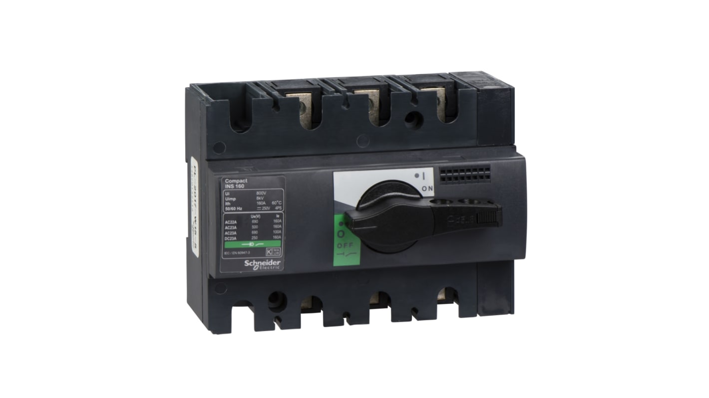 Schneider Electric Switch Disconnector, 3 Pole, 160A Max Current