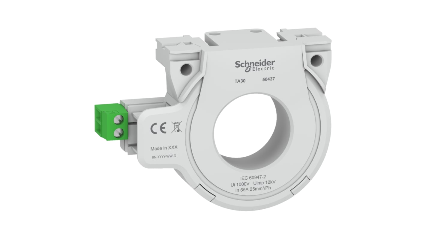 Schneider Electric TA30 Series Toroidal Ring Current Transformer, 65A Input, 1/1000, 30mm Bore