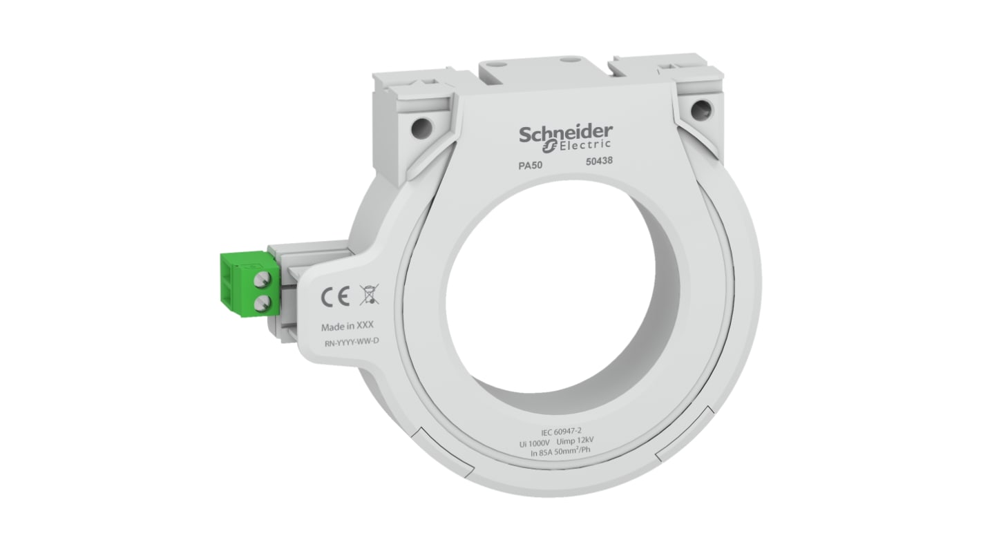 Schneider Electric PA50 Series Toroidal Ring Current Transformer, 65A Input, 1/1000, 50mm Bore