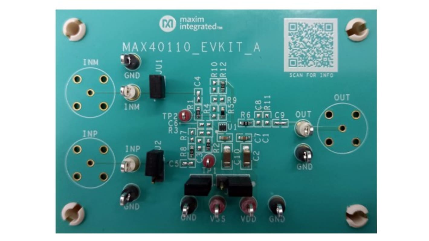 Kit de développement Maxim Integrated Evaluation Kit Amplificateur opérationnel pour Max40110AYT+ pour MAX40110EVKIT#