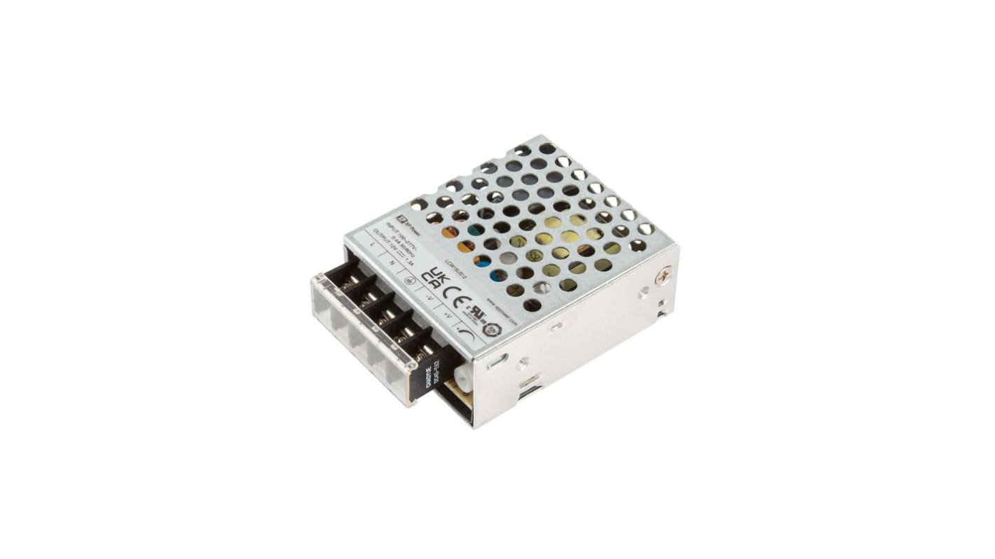 XP Power AC-DC Power Supply, LCW15US05, 5V, 3A, 15W, 1 Output, 85 → 305V ac Input Voltage