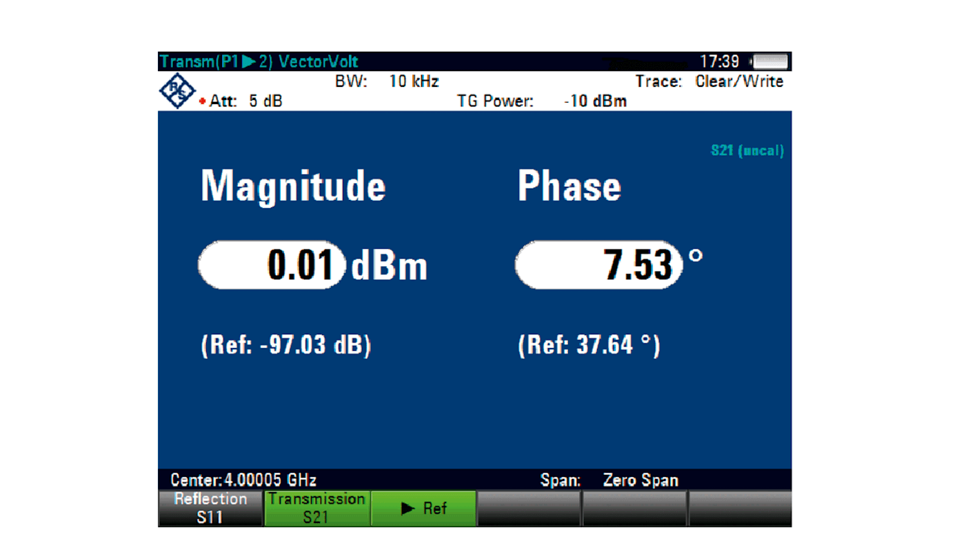 Vector voltmeter measurement,application