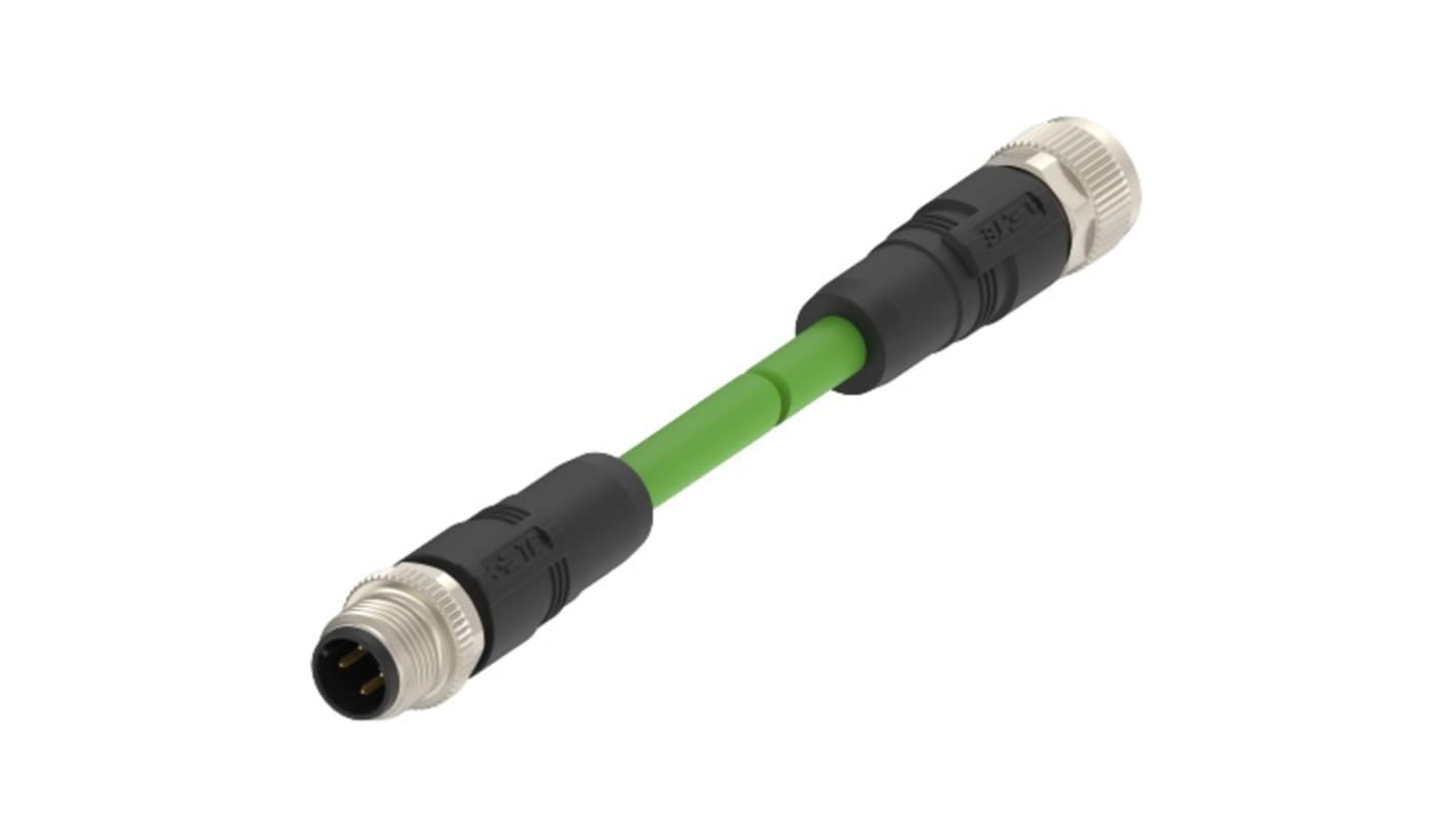 Cable Ethernet Cat5e TE Connectivity de color Verde, long. 1.5m, funda de PVC