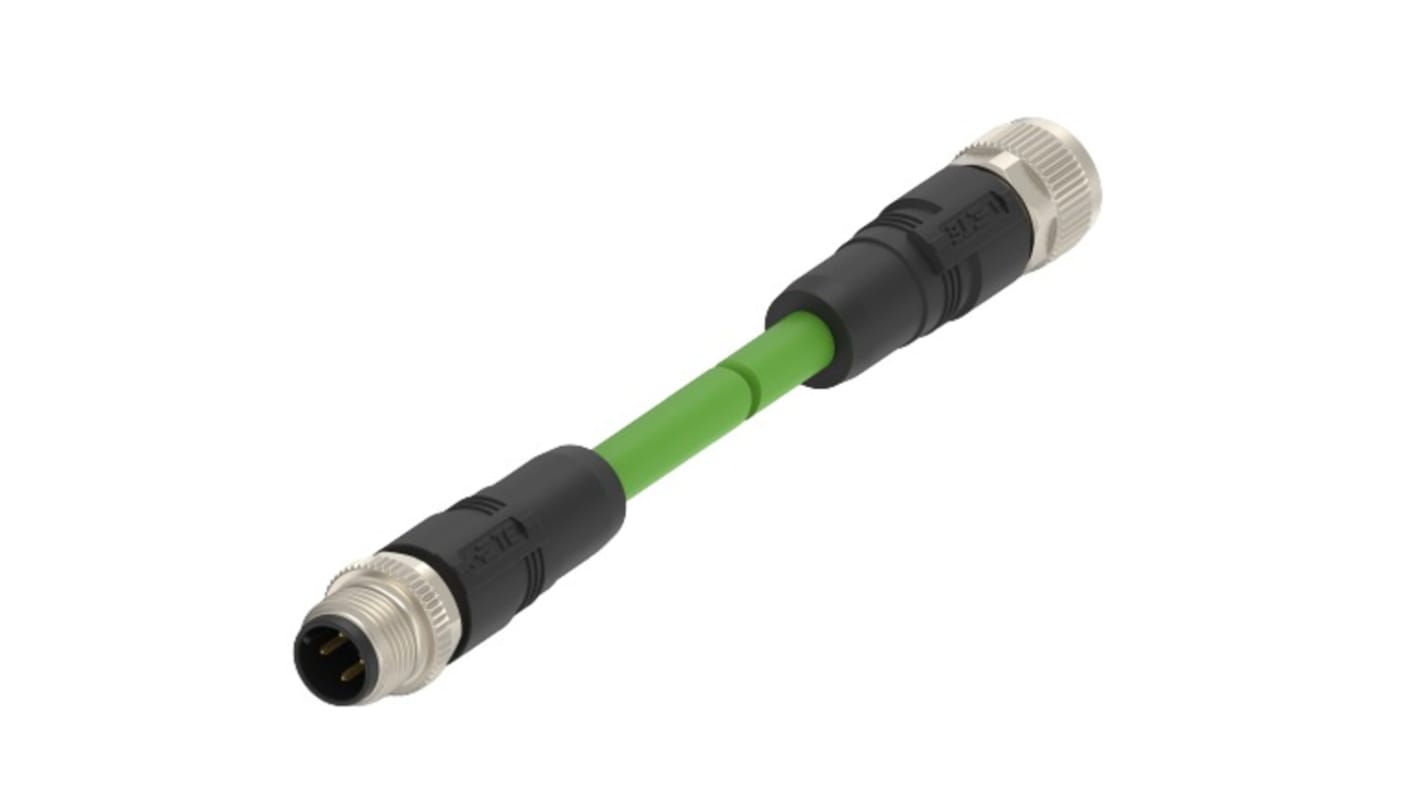 Cable Ethernet Cat5e TE Connectivity de color Verde, long. 1m, funda de Poliuretano (PUR)