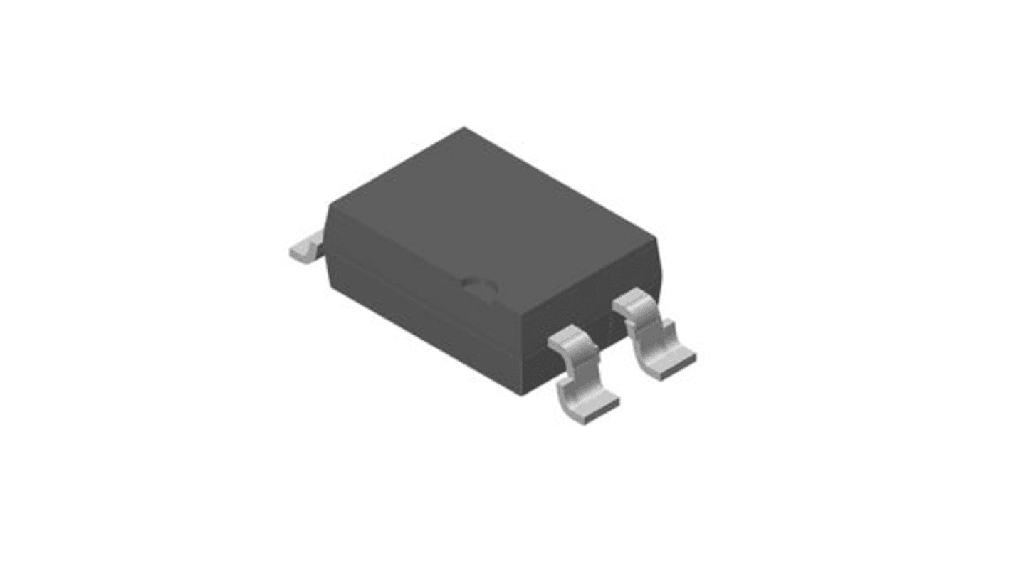 Optoacoplador Vishay SFH de 1 canal, Vf= 1.65V, IN. DC, OUT. Fototransistor, mont. superficial, encapsulado SMD, 4 pines