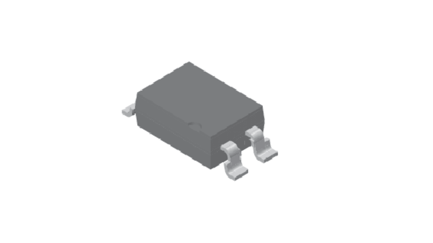 Optoacoplador Vishay SFH de 1 canal, Vf= 1.65V, IN. DC, OUT. Fototransistor, mont. superficial, encapsulado SMD, 4 pines