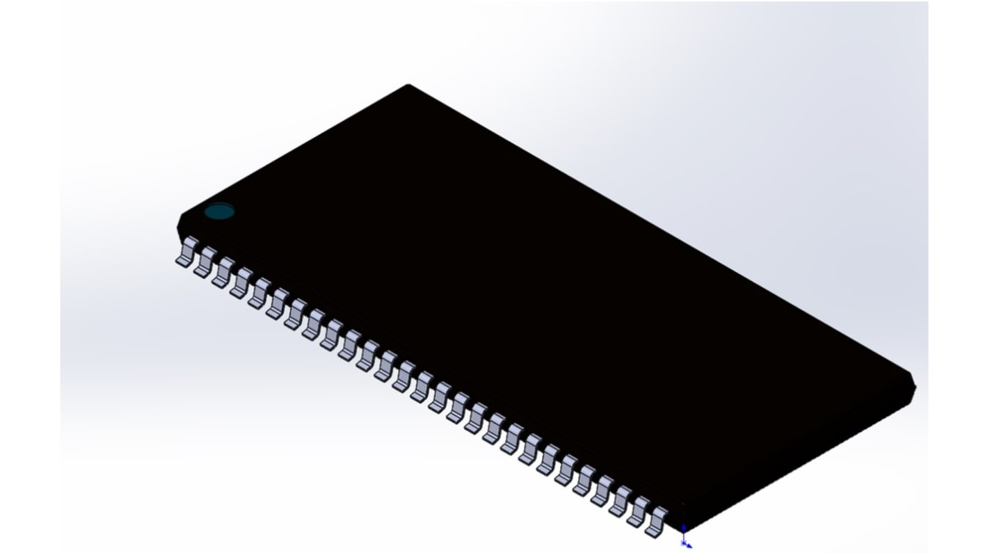 SDRAM AS4C16M16SA-6TCN 256Mbit, Felületre szerelhető, 166MHz, 3 V – 3,6 V, 0 °C – +70 °C, 54-tüskés, TSOP DDR