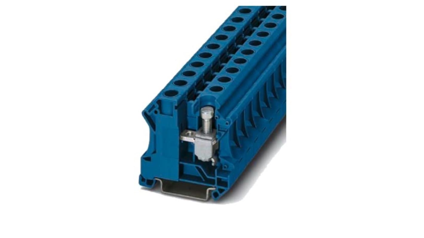 Siemens 8WH1201 Series Blue DIN Rail Terminal Block, Single-Level, Screw Termination