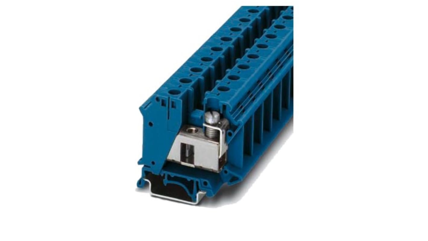 Siemens 8WH1201 Series Blue DIN Rail Terminal Block, Single-Level, Screw Termination