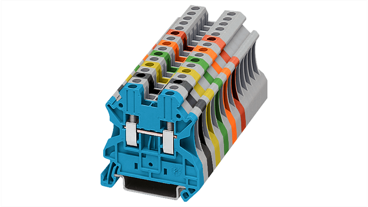 Siemens 8WH10000AF02 Series Red DIN Rail Terminal Block, SingleLevel