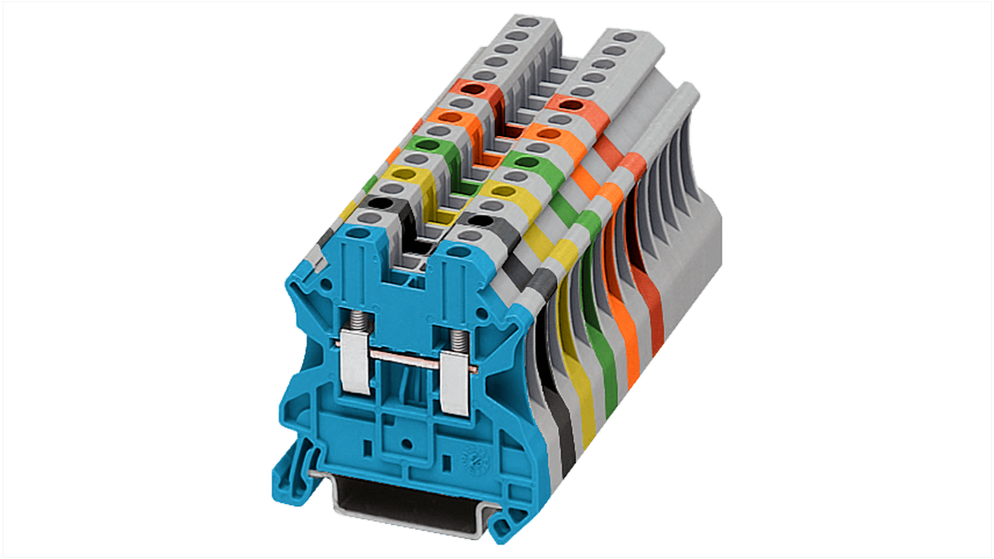 DIN-sínre szerelhető sorkapocs név. feszültség:1 kV, Vörös