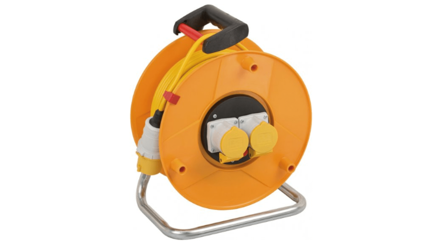 brennenstuhl 50m 2 Socket BS 1363 Cable Reel, 110 V, IP44