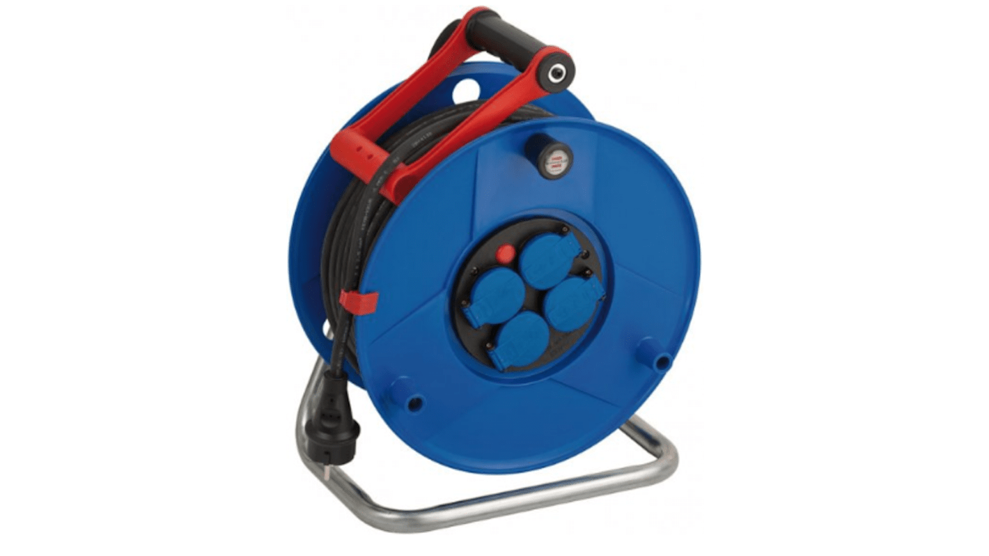 brennenstuhl 40m 4 Socket CEE Cable Reel, IP44