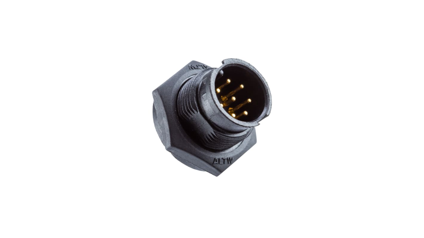 Amphenol Industrial Circular Connector, 8 Contacts, Front Mount, Plug