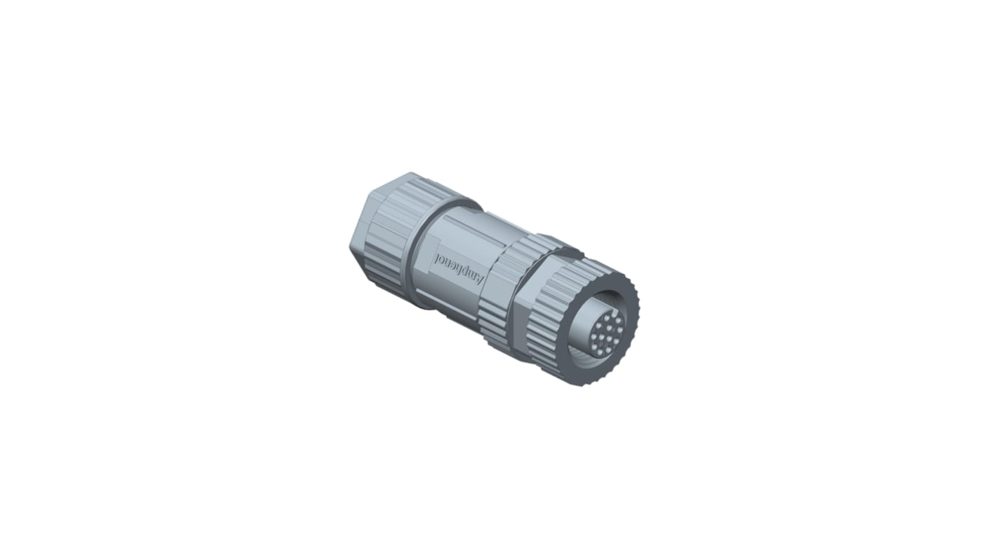Amphenol Industrial Circular Connector, 3 Contacts, Cable Mount, M12 Connector, Socket