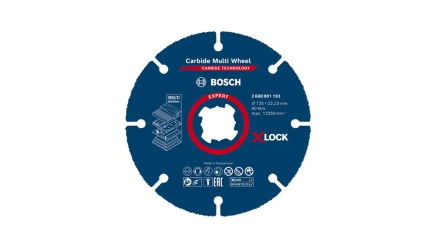 Bosch X-LOCK X-Lock Karbid Cutting Disc, 115mm diameter 1mm tyk