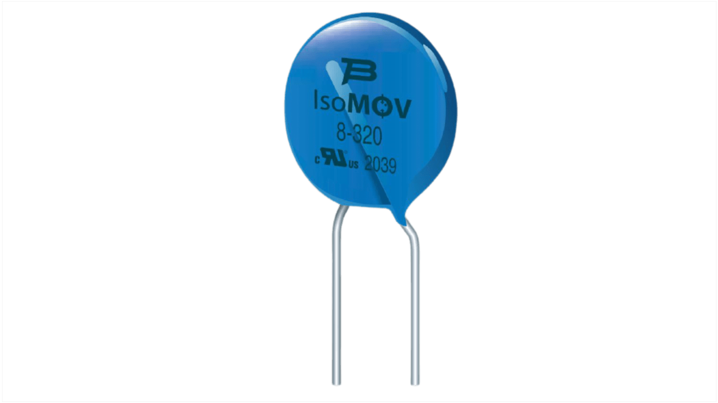 Bourns, IsoMOV Metal Oxide Varistor 30 pF, 40 pF 50 A, 100 A, Clamping 470 V, 730 V, 800 V, 1300 V, 1400 V, Bulk