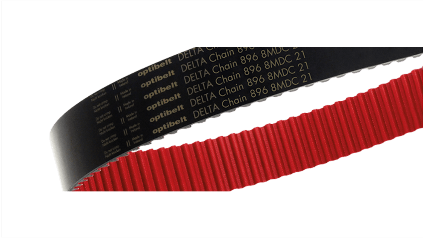 OPTIBELT 800 8MDC 21 Timing Belt, 100 Teeth, 800mm Length, 21mm Width