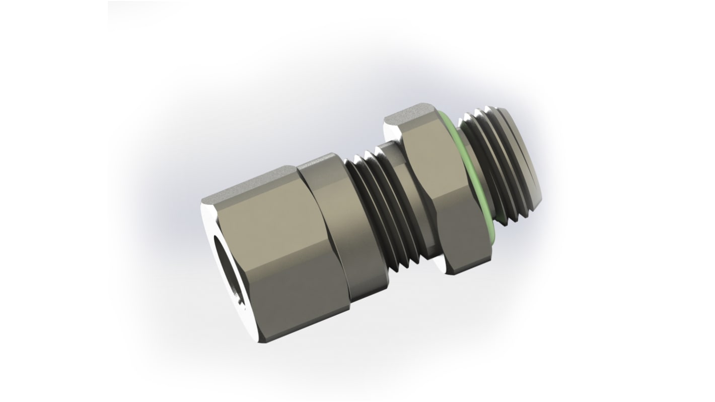 RS PRO 69485 Series Straight Fitting, BSP 1/8 Male to Push In 8 mm, Threaded-to-Tube Connection Style