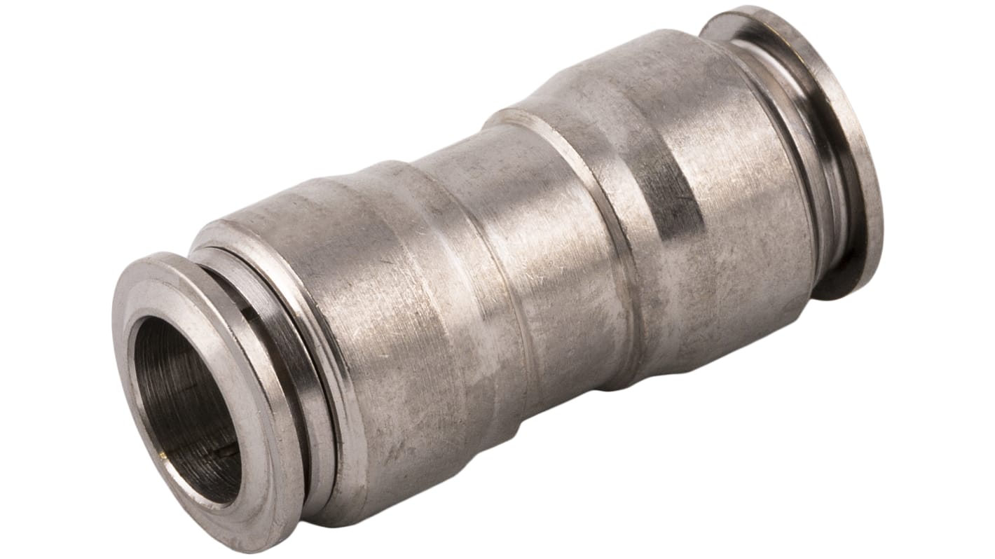 RS PRO Nickel Plated Brass Pneumatic Quick Connect Coupling, 8mm Tube