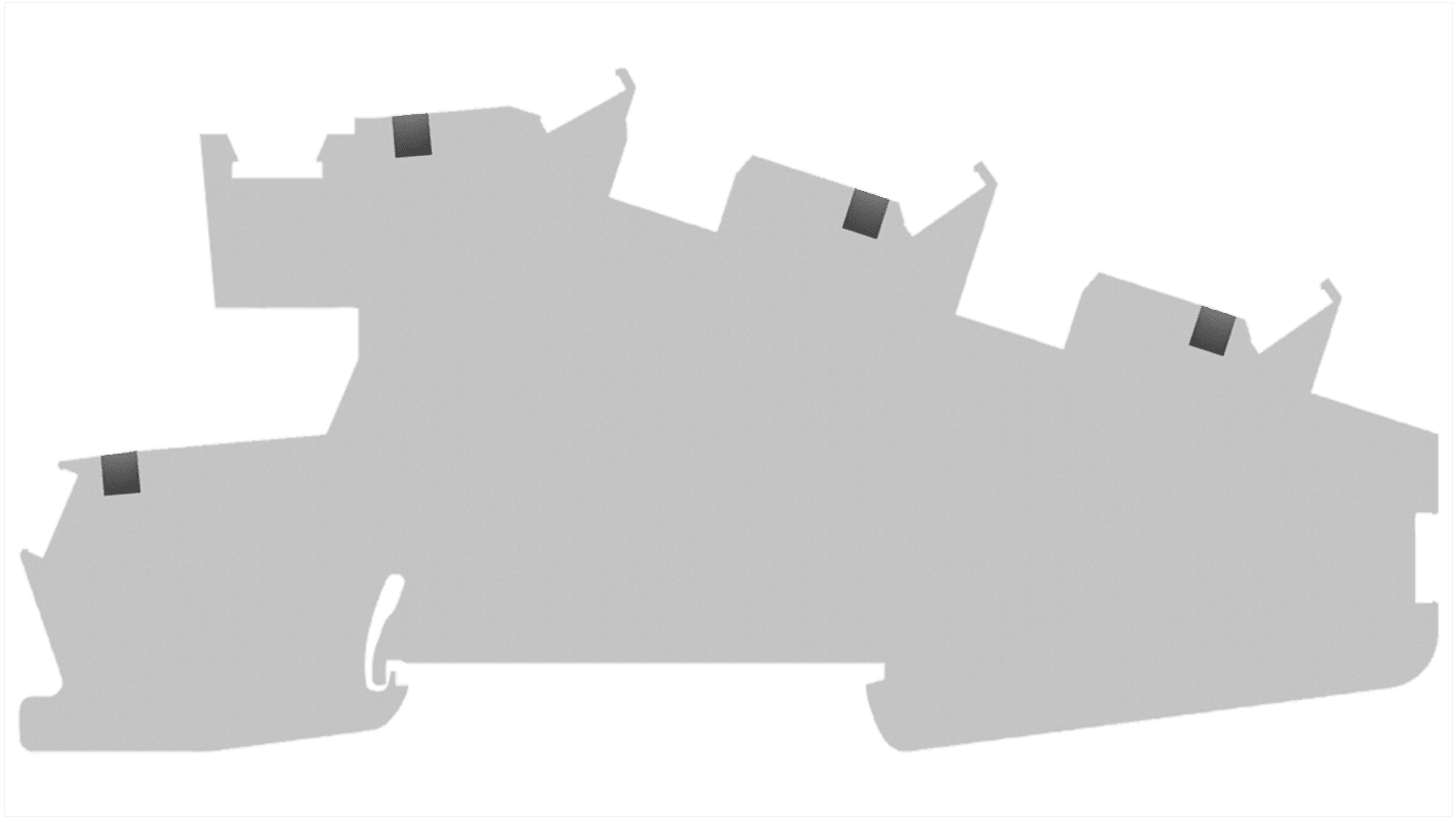 Siemens ALPHA Series Grey DIN Rail Terminal Block, 2.5mm², Double-Level, Plug In Termination