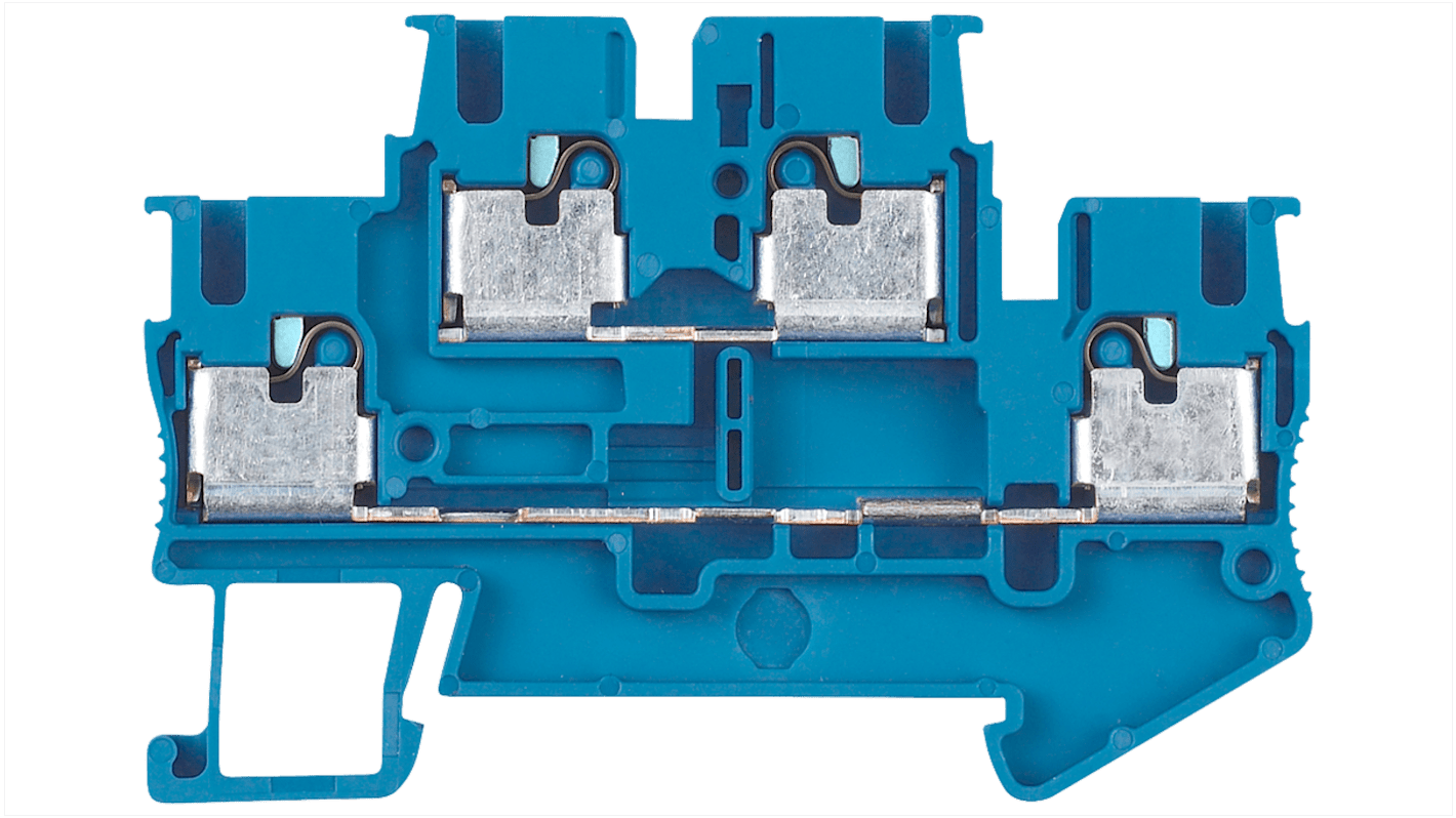 8WH60200AF01 Siemens ALPHA Series Blue DIN Rail Terminal Block, 4mm²