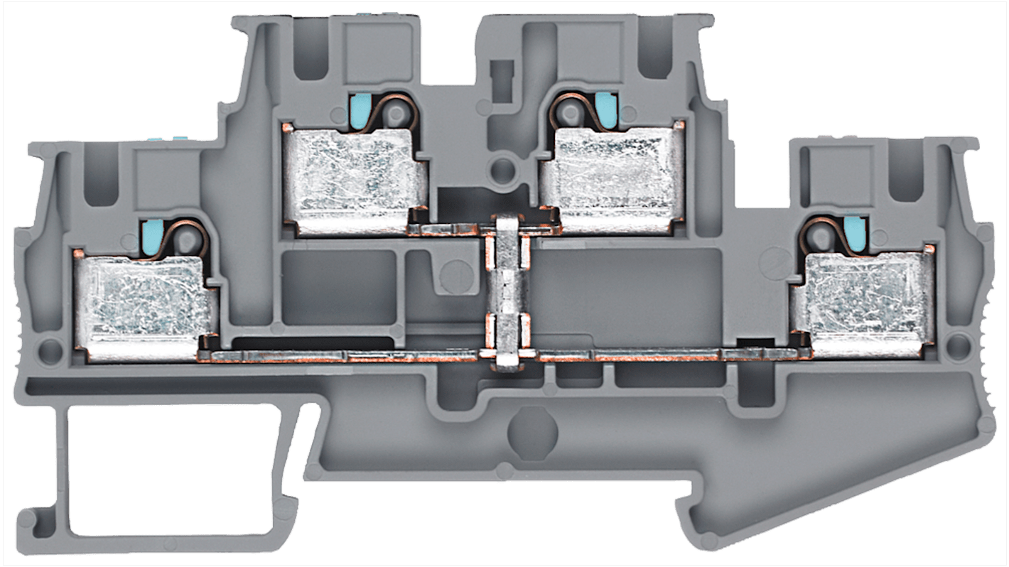 8WH60250AG00 Siemens ALPHA Series Grey DIN Rail Terminal Block, 6
