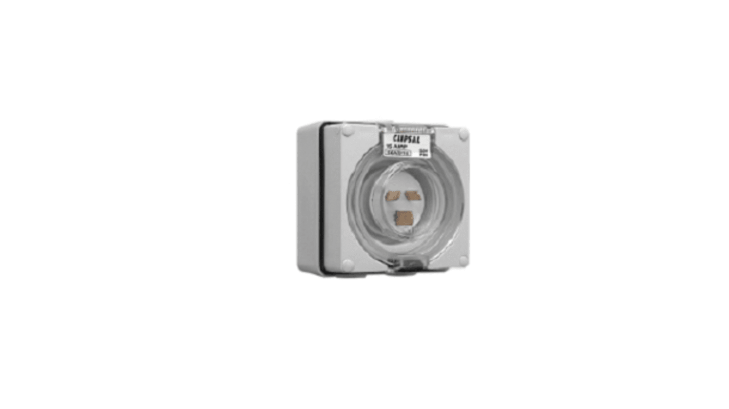Clipsal Electrical, 56 Series IP66 Orange Surface Mount 1P + N + E Closure Plug, Rated At 15A, 250 V