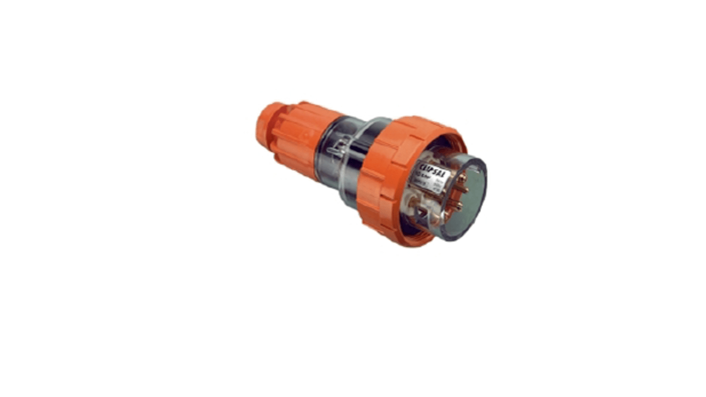 Clipsal Electrical, 56 Series IP66 Orange Surface Mount 3P + N + E Closure Plug, Rated At 10A, 500 V