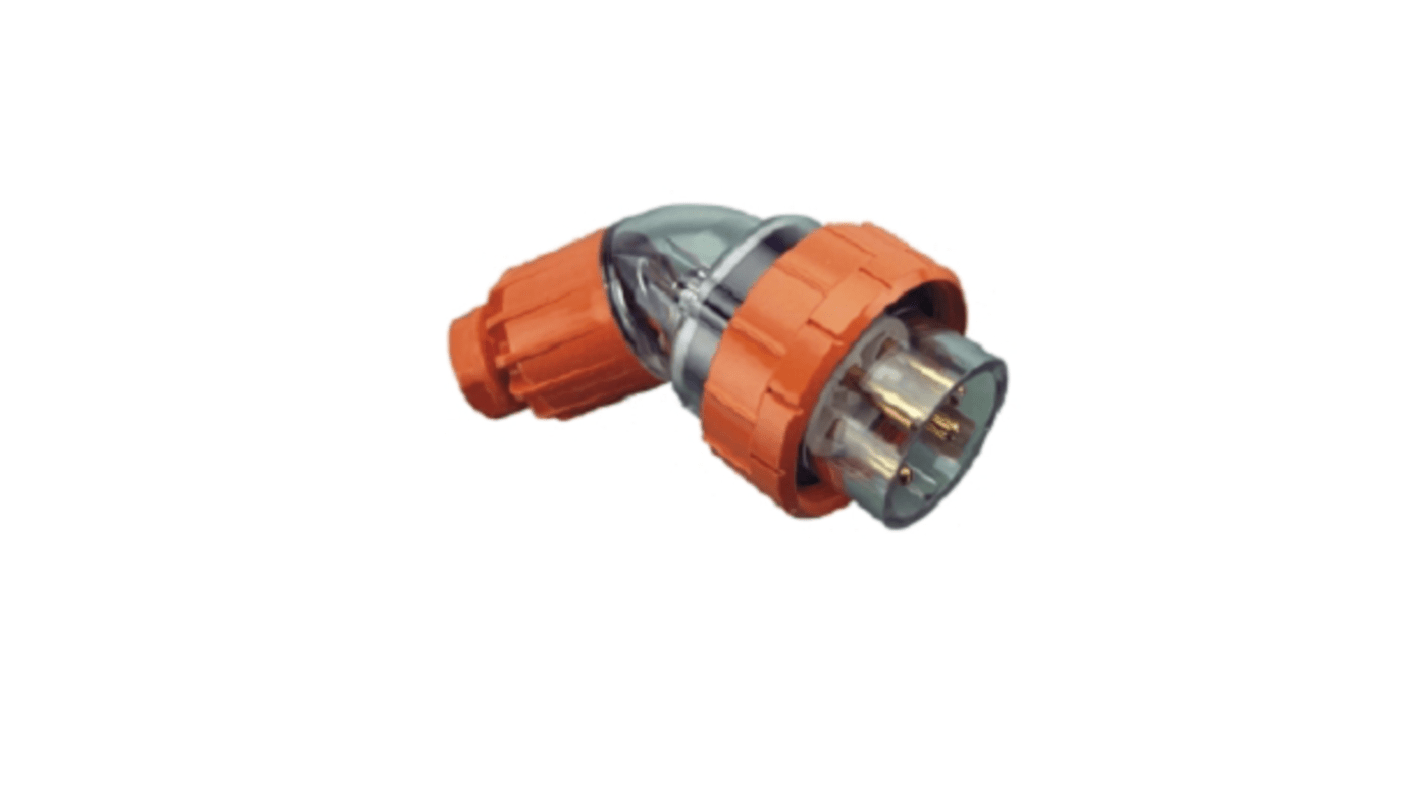 Clipsal Electrical, 56 Series IP66 Orange Surface Mount 3P + E Angled Closure Plug, Rated At 16A, 500 V