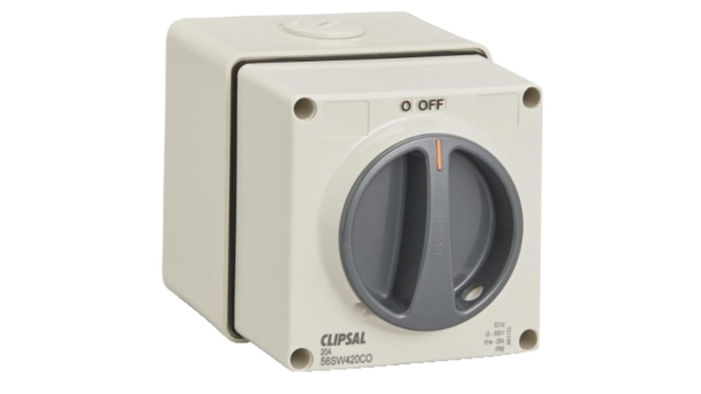 Clipsal Electrical 4 Pole Surface Mount Isolator Switch -, IP66