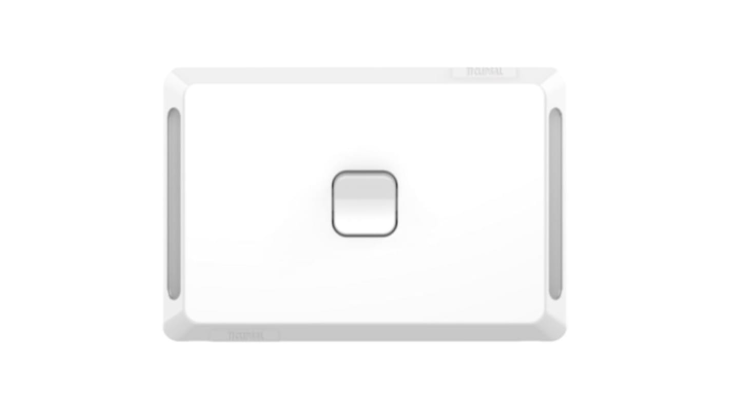 P3041HAXW Clipsal Electrical White Rocker Light Switch, 1, 2 Way, 1