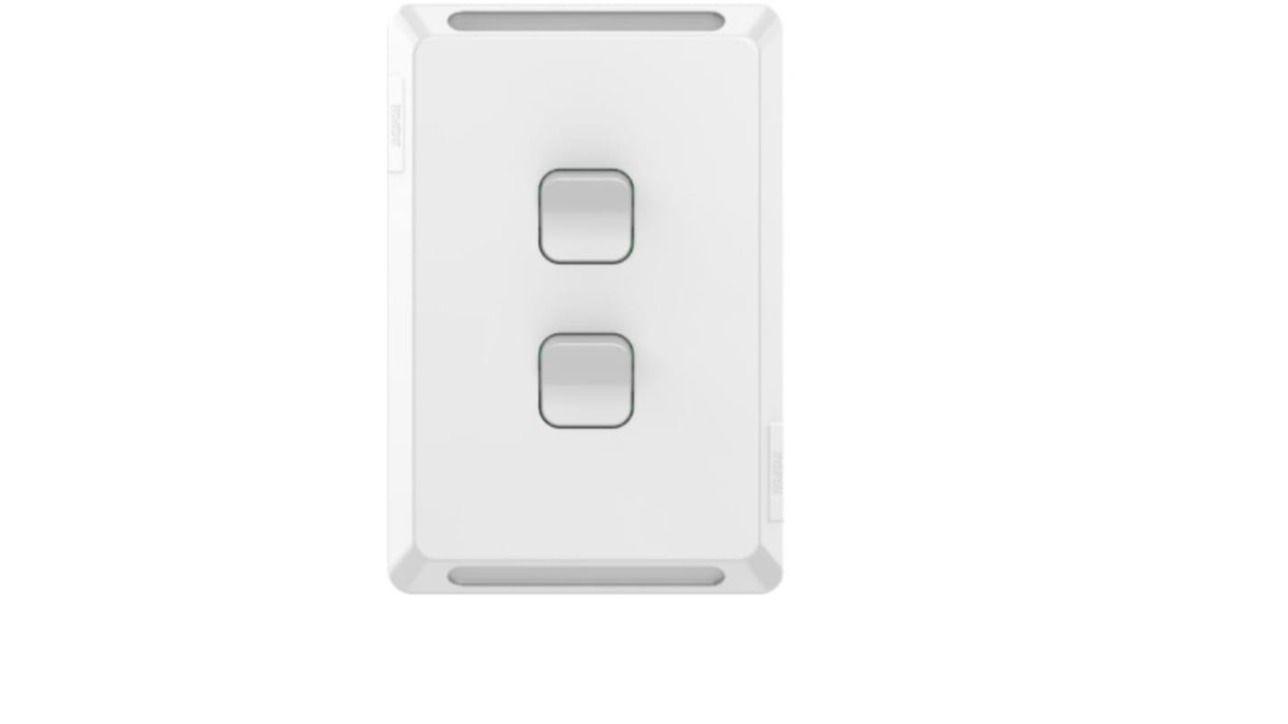 Clipsal Electrical White 2 Gang Frame