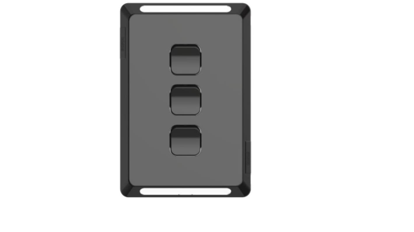 Clipsal Electrical Black 3 Gang Frame