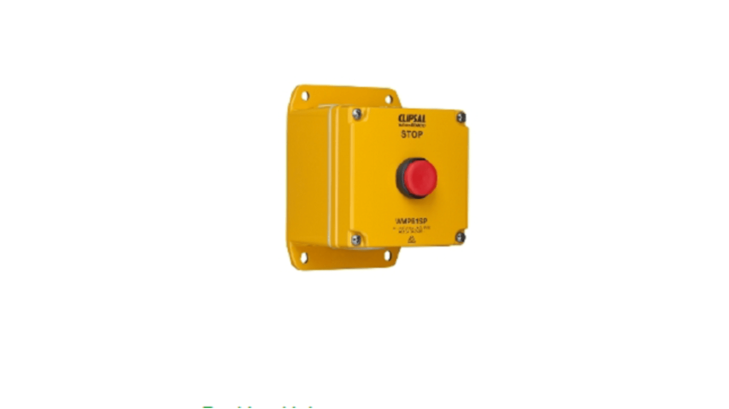 Clipsal Electrical Yellow Aluminium A Series Control Station Enclosure -